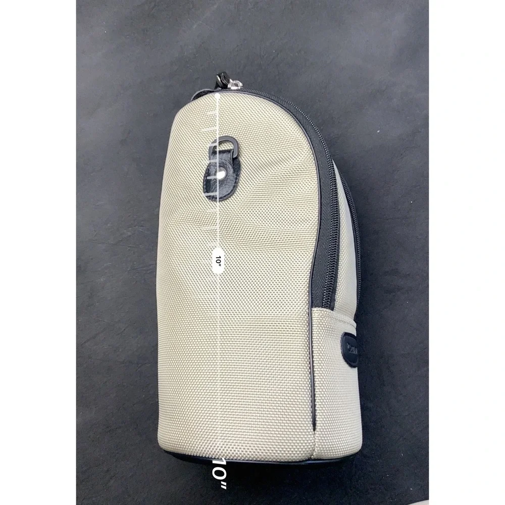 Canon LZ1326 Lens Case Tan Black Padded Soft Pouch Bag 10x4.5 Zip Telephoto Case